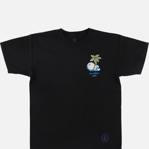 Bait Black Short Sleeve Tee with Palm Tree Graphic